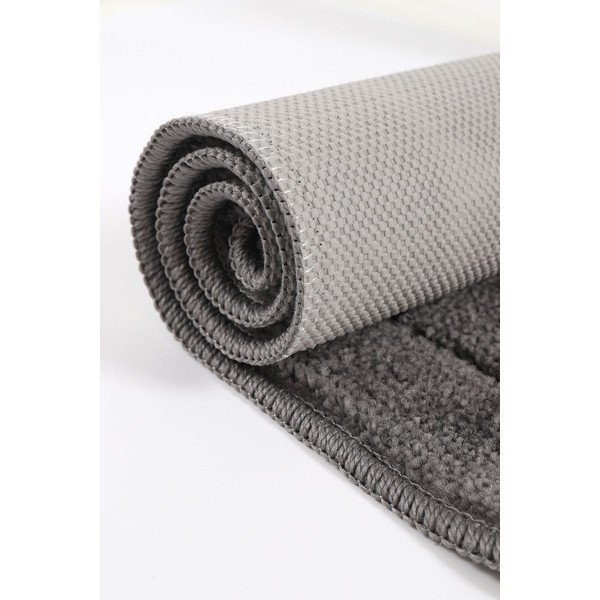 Антрацитни килими за баня в комплект 2 бр. 50x80 cm Kareli – Foutastic-image-4