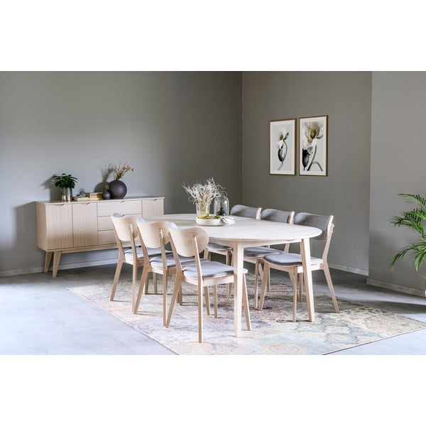 Светла овална дъбова сгъваема маса за хранене , 170 x 105 cm Filippa - Rowico-image-1