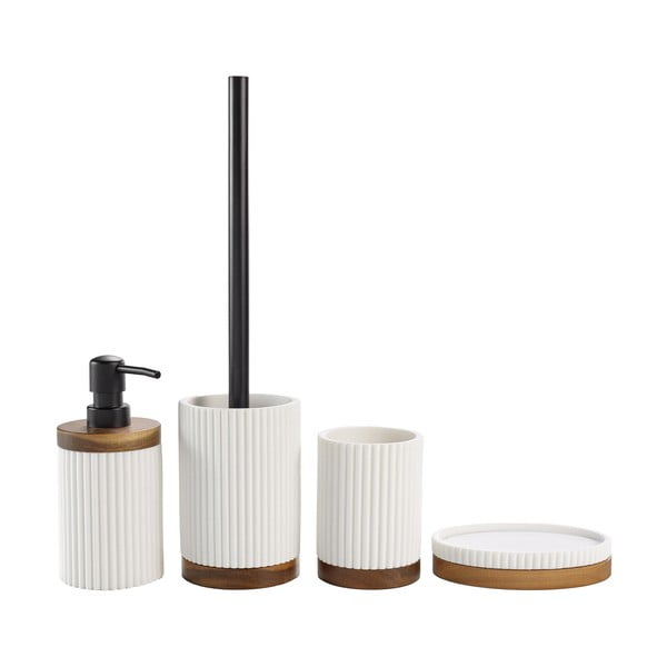 Бяла чаша за четки за зъби от полирезин Niagara – douceur d'intérieur-image-2