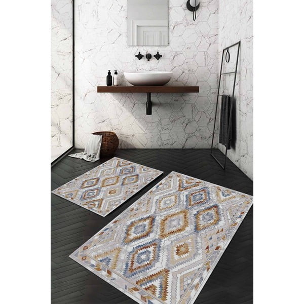 Сиви килими за баня в комплект 2 бр. 60x100 cm – Mila Home-image-1