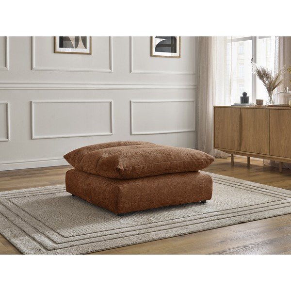 Оранжева шенилова табуретка Neil – Bobochic Paris-image-1