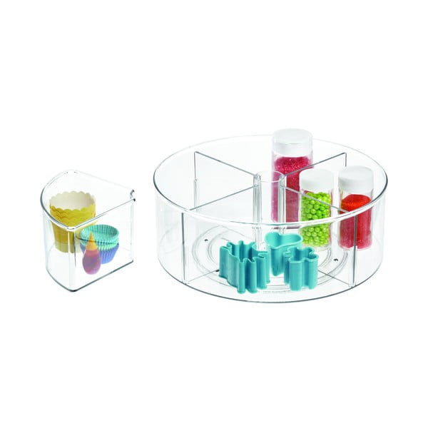 Кръгла прозрачна кутия за съхранение iDesign The Home Edit, ⌀ 29 cm - iDesign/The Home Edit-image-3