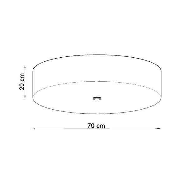 Черна лампа за таван със стъклен абажур ø 70 cm Herra - Sollux-image-4