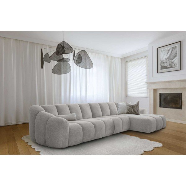 Светлосив ъглов диван (десен ъгъл) Shell – Miuform-image-1