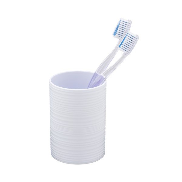 Бяла пластмасова чаша за четки за зъби Lyon – Allstar-image-1