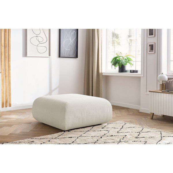 Бяла велурена табуретка Lecomte - Bobochic Paris-image-1
