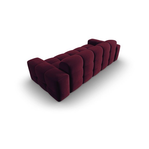 Диван от кадифе в цвят бордо 222 cm Kendal - Micadoni Home-image-4