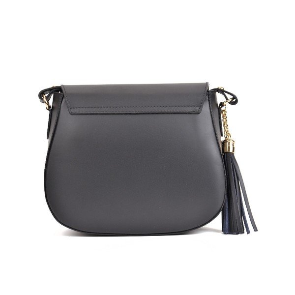 Черна кожена чанта Sicilia - Mangotti Bags-image-3