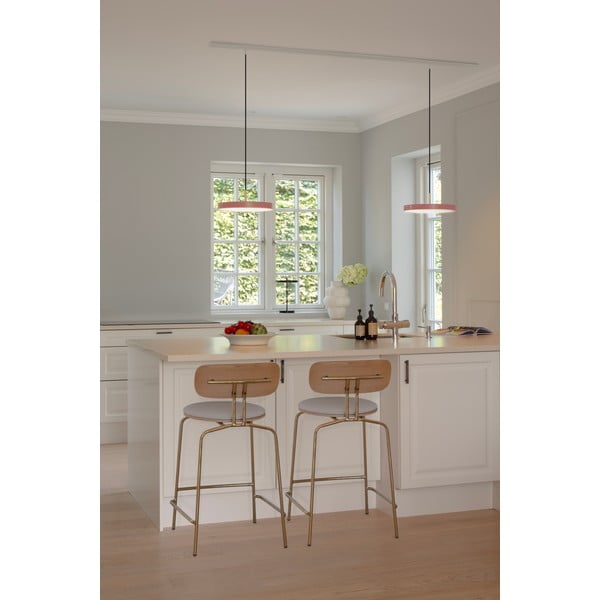 Розово метално LED затъмняващо се висящо осветително тяло с метален абажур ø 31 cm Asteria Plus – UMAGE-image-3