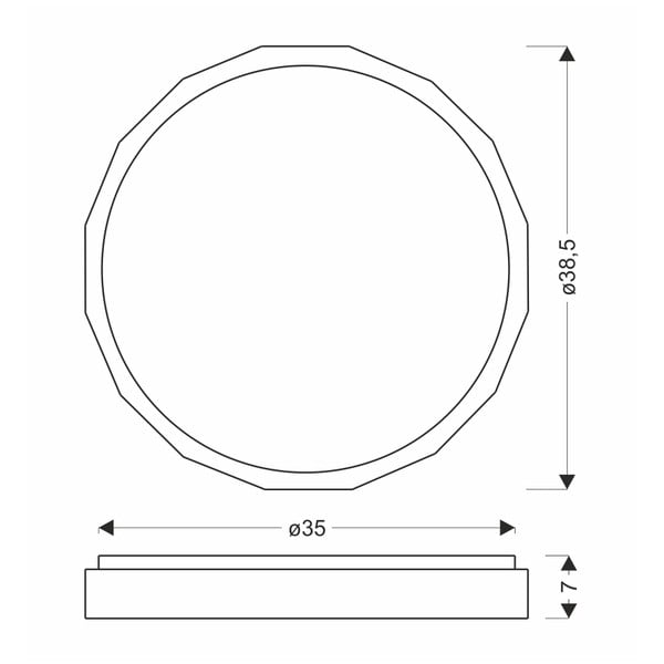 LED осветително тяло за таван в естествен цвят ø 38,5 cm Cadix - Candellux Lighting-image-1