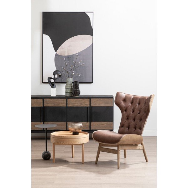 Кръгла странична масичка от декор от бор ø 60 cm Viborg – Premier Housewares-image-3