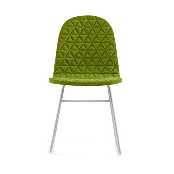 Zelená židle s kovovými nohami Iker Mannequin V Triangle