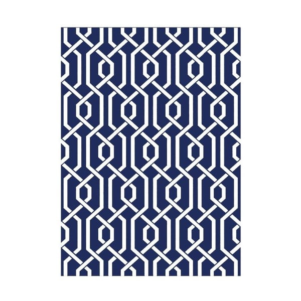 Vlněný koberec Camila Blue, 155x240 cm
