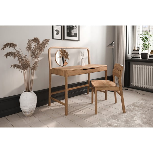 Тоалетка от масивен дъб 57x110 cm Twig – The Beds-image-3