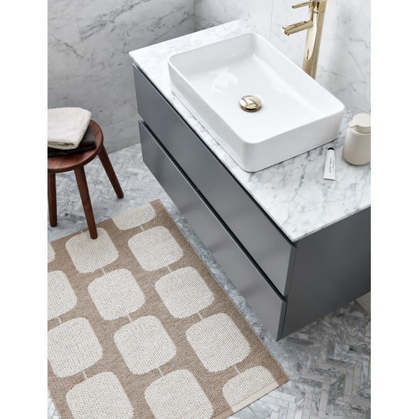 Бежов и кремав килим за открито и закрито 70x100 cm Sten Light Nougat – Pappelina-image-1