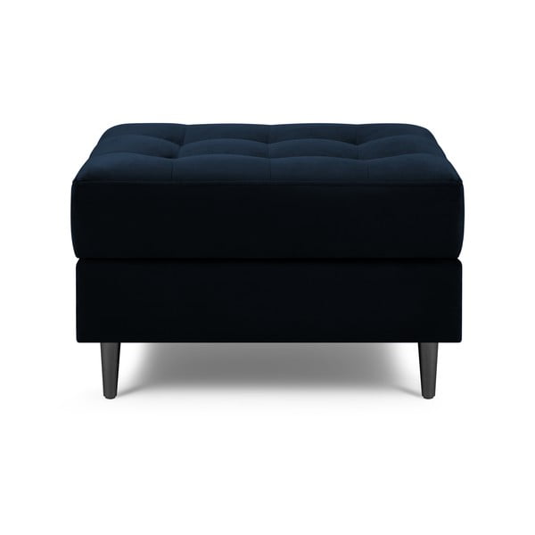 Табуретка за крака от синьо кадифе Santo - Milo Casa-image-3