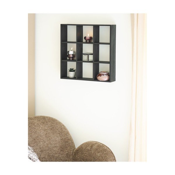 Черен на няколко нива стенен рафт от масивен бор 46 cm Moss – House Nordic-image-1