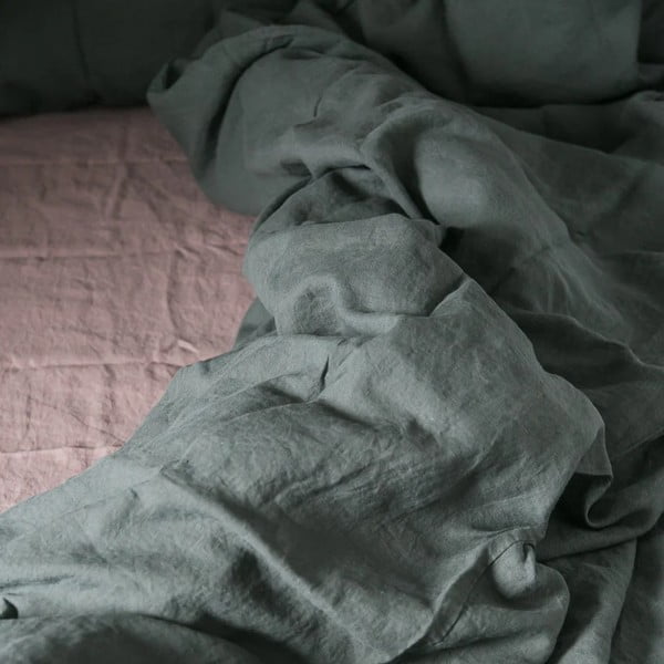 Розов/кафяв ленен чаршаф 180x260 cm Ashes of Roses – Linen Tales-image-2