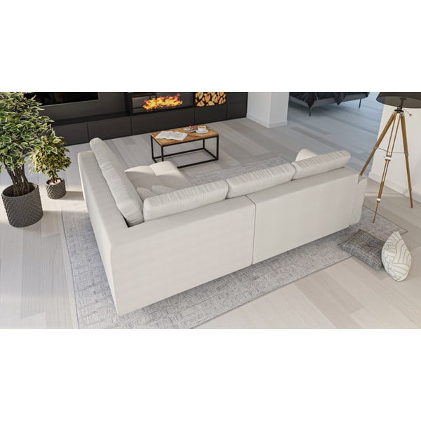 Кремав ъглов диван (десен ъгъл) Ariella - Ropez-image-3