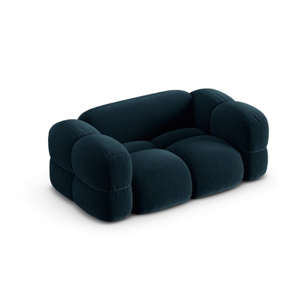 Тъмносин кадифен диван 180 cm Loretto – Cosmopolitan Design-image-3