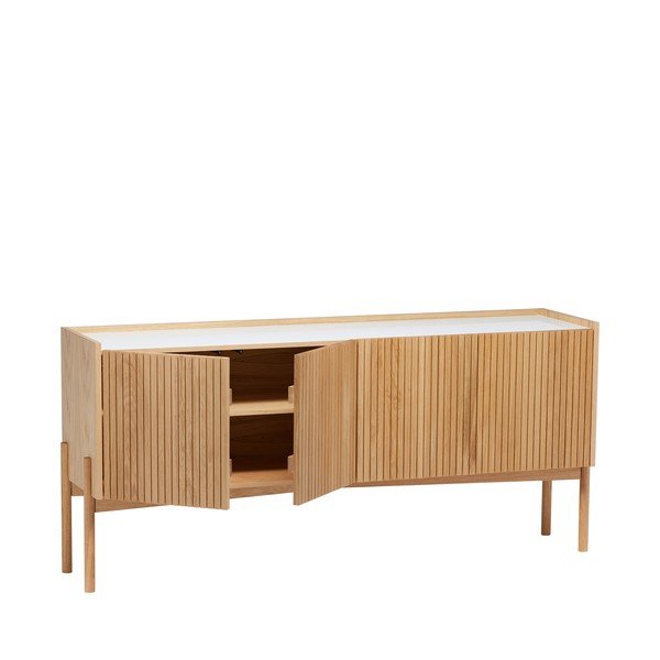 Нисък скрин от дъб в естествен цвят 177x42 cm Bottrup – Woodman-image-2