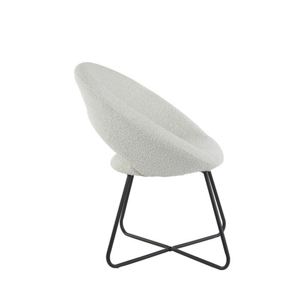 Бял фотьойл от плат букле Antony - Light & Living-image-2