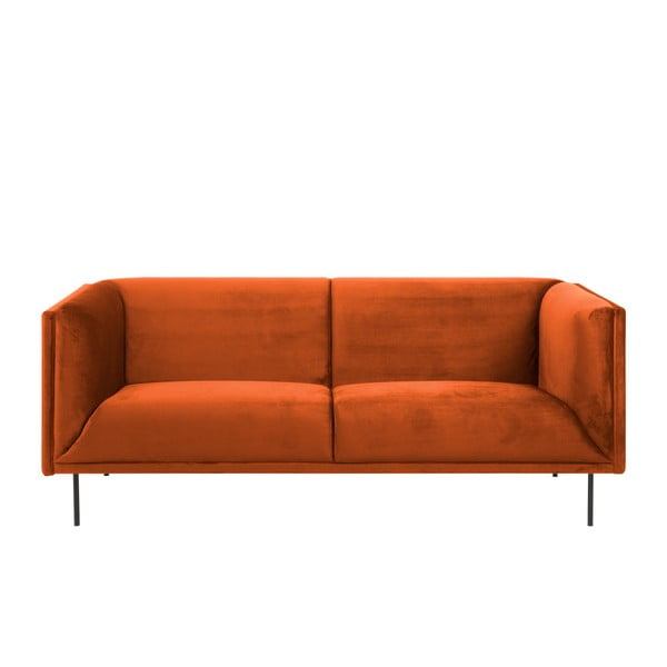 Оранжев кадифен диван Невада - Actona