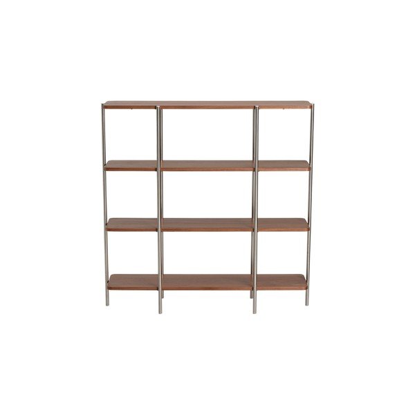 Стелаж от декор от орех в тъмно естествен цвят 120x120x30 cm Lyllo – Ellos Home-image-3