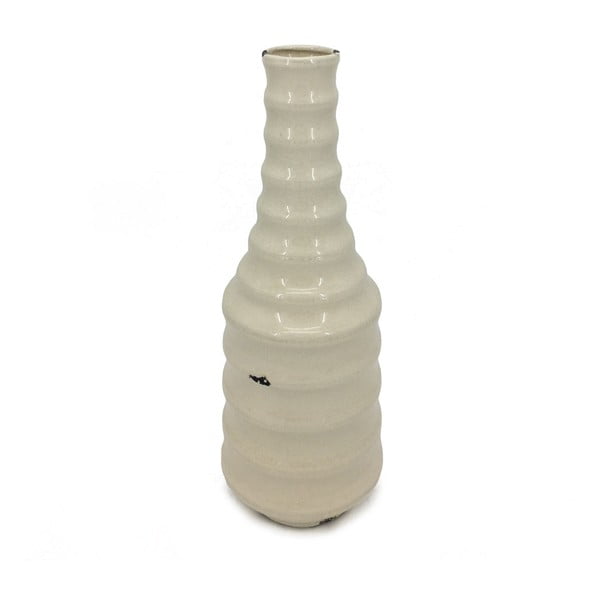 Krémová váza z keramiky Moycor Tian, výška 40,5 cm