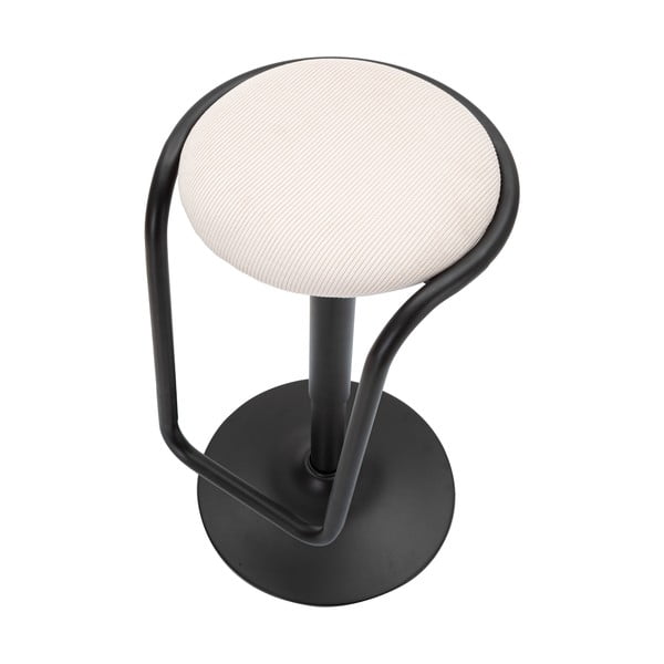 Бял/черен тапициран бар стол с регулируема височина (височина на седалката 61 cm) Destiny – Mauro Ferretti-image-4