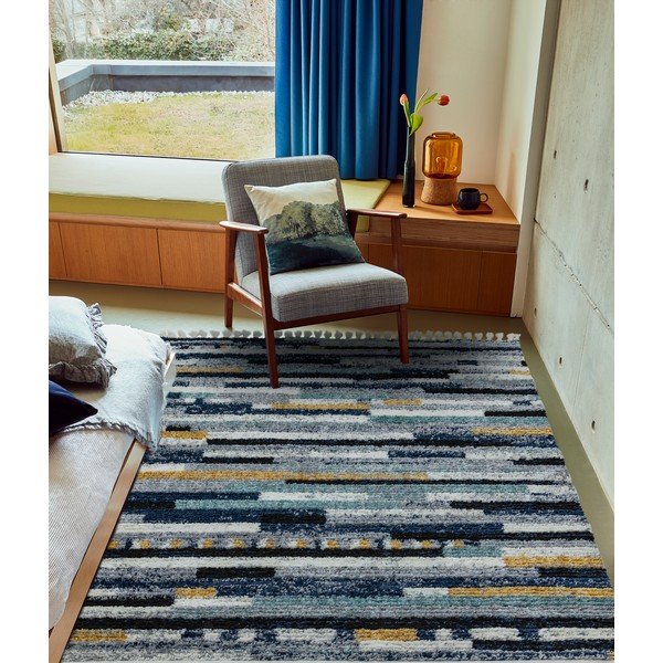 Син килим , 200 x 290 cm Emir - Asiatic Carpets-image-4