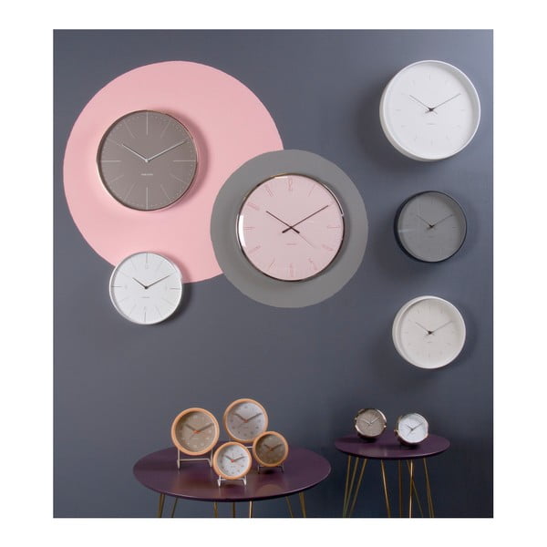 Бял стенен часовник Пеперуда, ø 27,5 cm Butterfly Hands - Karlsson-image-3