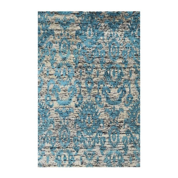 Ručně tkaný koberec Ikat Turquoise, 160x230cm