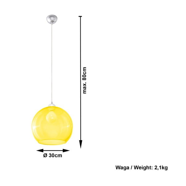 Жълто таванно осветително тяло Bilbao - Sollux-image-2