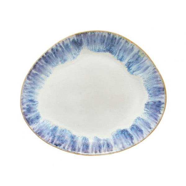Овална чиния от бял и син фаянс , ⌀ 27 cm Brisa - Costa Nova