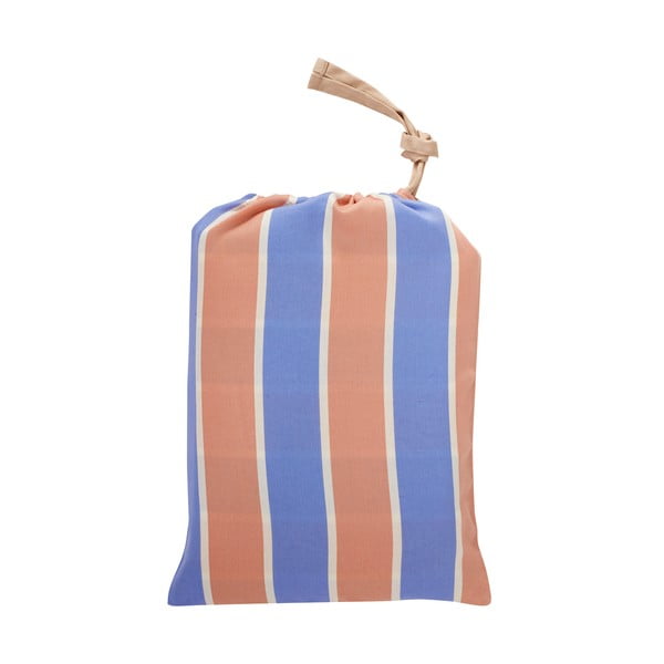 Синьо и оранжево памучно сатенено спално бельо Hilda, 140 x 200 cm - Hübsch-image-2