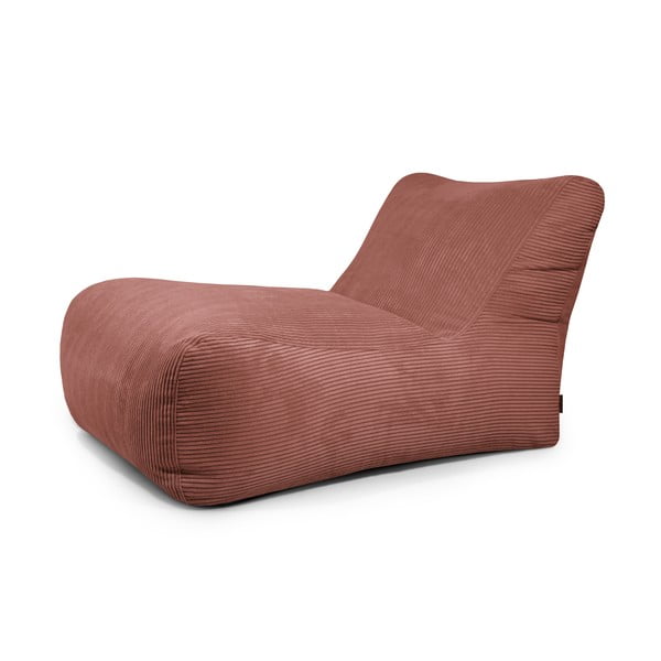 Пуф от рипсено кадифе в тухлен цвят Lounge 100 – SLOWDOWN