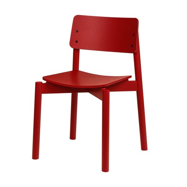 Червен  трапезен стол за подреждане Wem – noo.ma