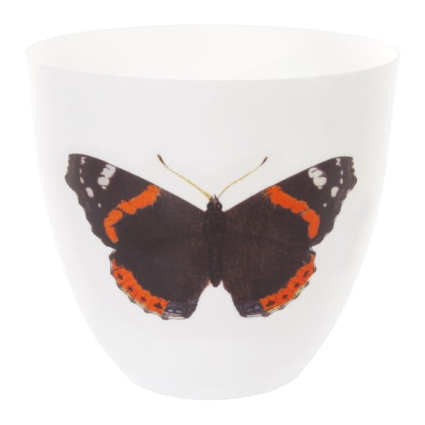 Porcelánový květináč s červeným motýlem SHISHI Butterfly