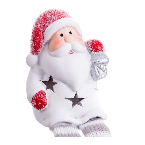 Червена и бяла светлинна украса с коледен мотив Santa Claus - Casa Selección-image-1