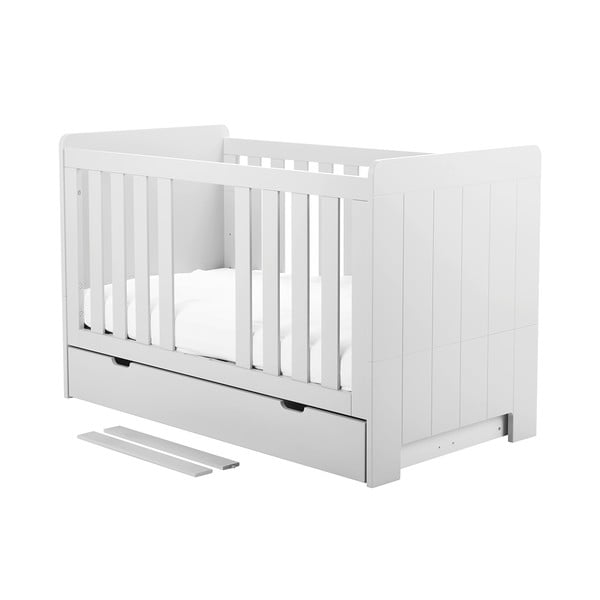 Бяла променлива детска кошара , 140 x 70 cm Calmo - Pinio-image-2