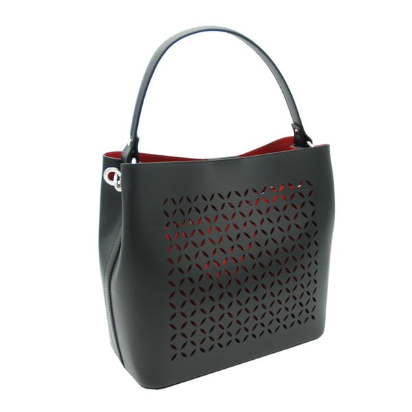 Черна чанта от естествена кожа Albertina - Andrea Cardone