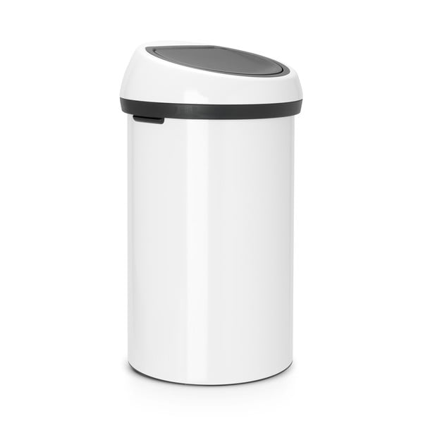 Бяло стоманено кошче за боклук, отваряне с докосване 60 l Touch Bin – Brabantia