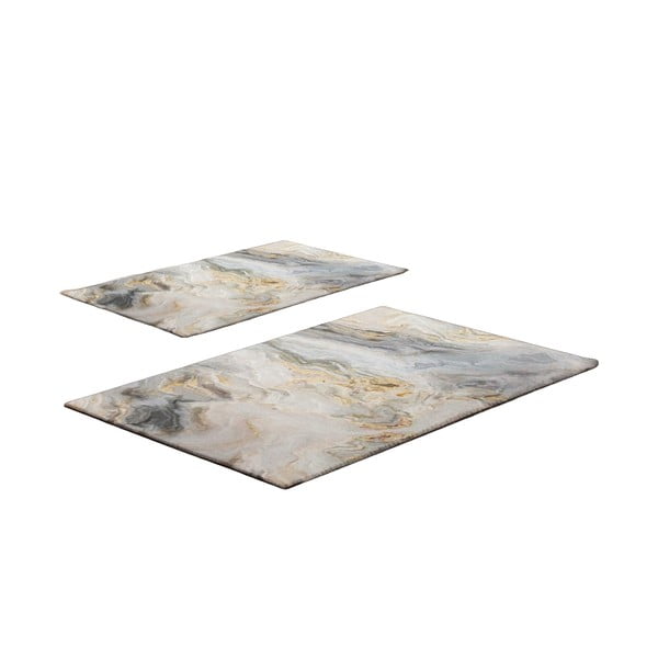 Сиви-бежови килими за баня в комплект от 2 бр. 60x100 cm – Foutastic