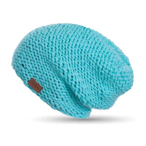 Тюркоазено синя ръчно плетена шапка Mina - DOKE