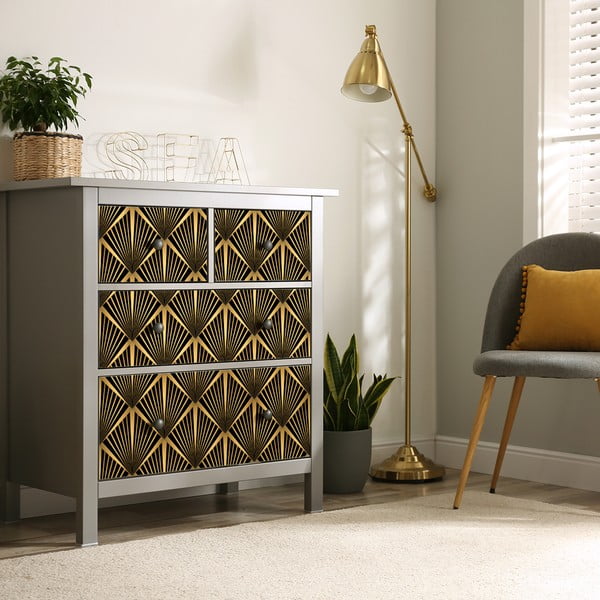 Декоративен тапет за мебели в черно и златно Draka - Ambiance-image-3