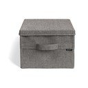 Сива текстилна кутия за съхранение с капак 31x41x22 cm Soft Storage Medium – Bigso