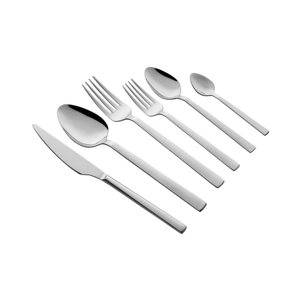 Прибори за хранене 36 бр. от неръждаема стомана в сребрист цвят – Hermia