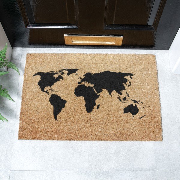 Изтривалка от кокосови влакна 40x60 cm World Map – Artsy Doormats-image-2