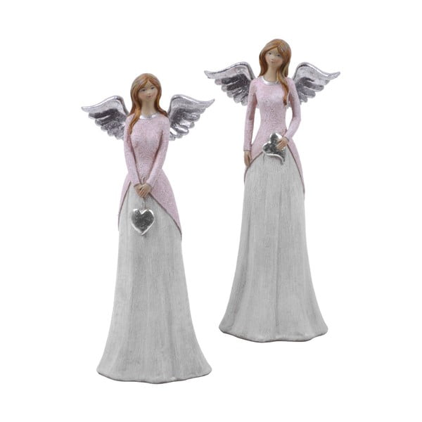 Комплект от 2 коледни украси във формата на ангели с палто Ego decor - Ego Dekor